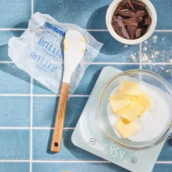 11lb Digital Kitchen Food Scale White - Figmintâ„¢: Touch Controls, Metric Conversion, LCD Display, 1 Year Warranty