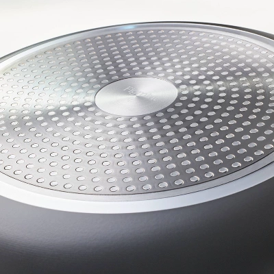 12" Nonstick Hard Anodized Aluminum Frypan With Cover Dark Gray - Figmint™ 6 12" Nonstick Hard Anodized Aluminum Frypan With Cover Dark Gray - Figmint™ - Image 4