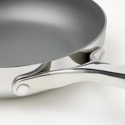 8" Nonstick Stainless Steel Frypan Silver - Figmint™ 5 8" Nonstick Stainless Steel Frypan Silver - Figmint™ - Image 3