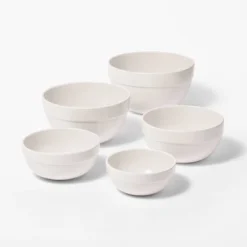 5pc Earthenware Ceramic Mixing Bowl Set - Figmint™ -Figmint GUEST 1157a8d5 8d27 482f 9939 e4da5eb0b77d
