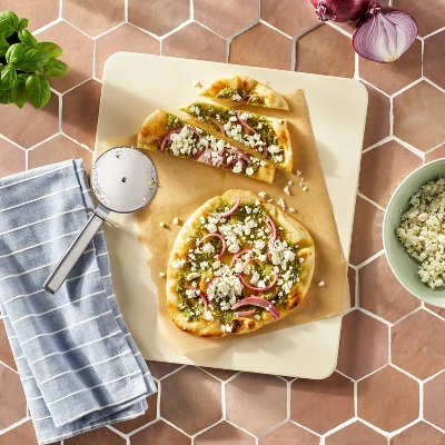 14"x16" Cordierite Pizza Stone Cream - Figmint™: Grill & Oven-Safe, Pizza Pan, Figmint Kitchen Essential 3 14"x16" Cordierite Pizza Stone Cream - Figmint™: Grill & Oven-Safe, Pizza Pan, Figmint Kitchen Essential