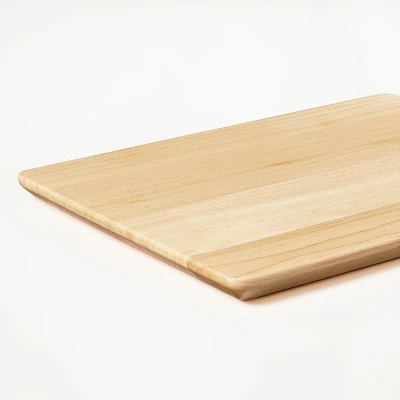 10"x13" Nonslip Rubberwood Cutting Board Natural - Figmint™ 5 10"x13" Nonslip Rubberwood Cutting Board Natural - Figmint™ - Image 3