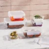12pc (set Of 6) Plastic Food Storage Container Set With Lids Clear - Figmint™ -Figmint GUEST 1896bc18 3c91 4e8f 953e 37f2be4f9847