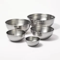 5pc Stainless Steel Non-Slip Mixing Bowls (no Lids) Silver - Figmint™: Nesting Kitchen Set, Dishwasher-Safe, 0.5-8 Qt. 7 5pc Stainless Steel Non-Slip Mixing Bowls (no Lids) Silver - Figmint™: Nesting Kitchen Set, Dishwasher-Safe, 0.5-8 Qt. -Figmint GUEST 1e3a7d9a 81e2 4e6a b872 ee9bb2d02f0b