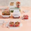 24pc (set Of 12) Plastic Food Storage Container Set With Lids Clear - Figmint™ -Figmint GUEST 2127960e 2a17 4b5a 8123 e542699ea03a