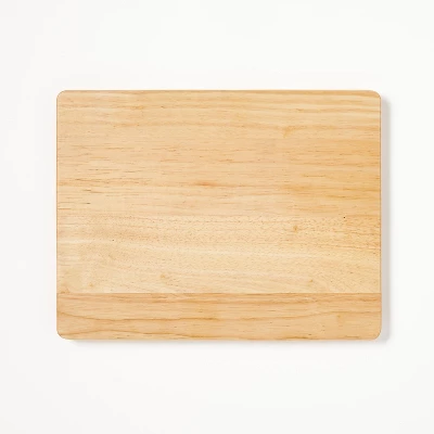 10"x13" Nonslip Rubberwood Cutting Board Natural - Figmint™ 6 10"x13" Nonslip Rubberwood Cutting Board Natural - Figmint™ - Image 4