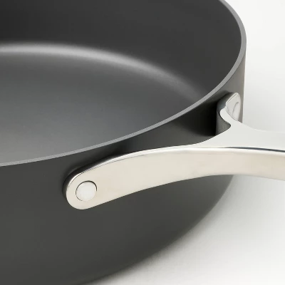 5qt Nonstick Hard Anodized Aluminum Saute Pan Dark Gray - Figmint™ 5 5qt Nonstick Hard Anodized Aluminum Saute Pan Dark Gray - Figmint™ - Image 3