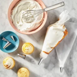 10pc Cake Decorating Set Clear - Figmintâ„¢: Piping & Icing Bag With Tips, Stainless Steel & Polypropylene, Hand Wash