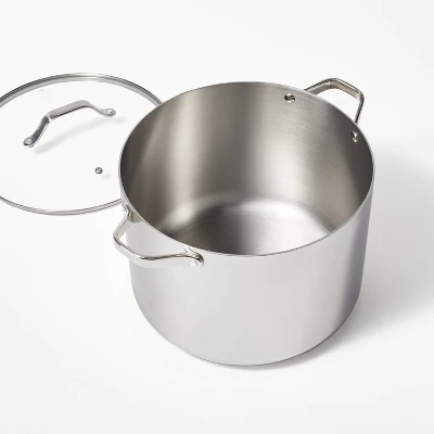 16qt Stainless Steel Stock Pot Silver - Figmint™ 4 16qt Stainless Steel Stock Pot Silver - Figmint™ - Image 2