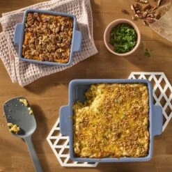 2pc Stoneware Square Baking Dish Set Blue - Figmintâ„¢: Bakeware Set, Dishwasher & Oven Safe, 2qt Capacity