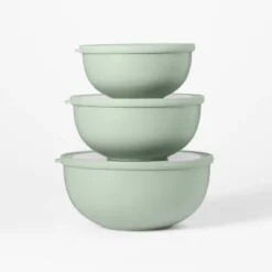 Set Of 3 Plastic Mixing Bowl Set With Lids - Figmint™ -Figmint GUEST 3f851f83 9186 427b 8158 1a885045a640