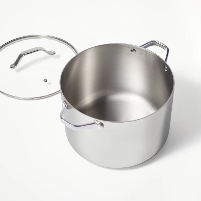 12qt Stainless Steel Stock Pot Silver - Figmint™ 4 12qt Stainless Steel Stock Pot Silver - Figmint™ - Image 2