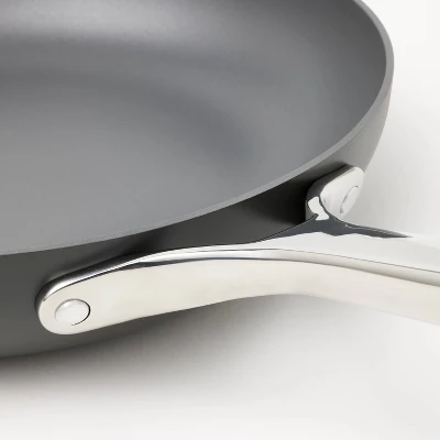 12" Nonstick Hard Anodized Aluminum Frypan With Cover Dark Gray - Figmint™ 5 12" Nonstick Hard Anodized Aluminum Frypan With Cover Dark Gray - Figmint™ - Image 3