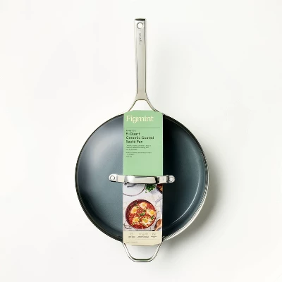 5qt Nonstick Ceramic Coated Aluminum Saute Pan - Figmint™ 7 5qt Nonstick Ceramic Coated Aluminum Saute Pan - Figmint™ - Image 5