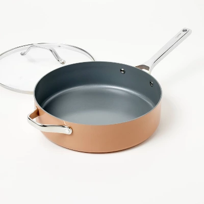 5qt Nonstick Ceramic Coated Aluminum Saute Pan - Figmint™ 4 5qt Nonstick Ceramic Coated Aluminum Saute Pan - Figmint™ - Image 2