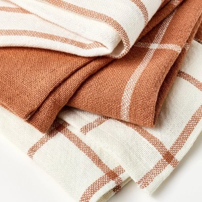 3pk Kitchen Towels Terracotta Orange - Figmint™: Cotton Dish & Hand Towels, Easter Stripe Pattern, 28"x18" 4 3pk Kitchen Towels Terracotta Orange - Figmint™: Cotton Dish & Hand Towels, Easter Stripe Pattern, 28"x18" - Image 2
