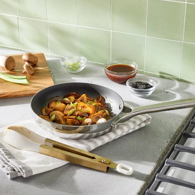 8" Nonstick Stainless Steel Frypan Silver - Figmint™ 3 8" Nonstick Stainless Steel Frypan Silver - Figmint™