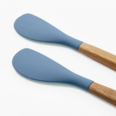 2pk Acacia Wood/Silicone Mini Spatula Set - Figmint™ 4 2pk Acacia Wood/Silicone Mini Spatula Set - Figmint™ - Image 2
