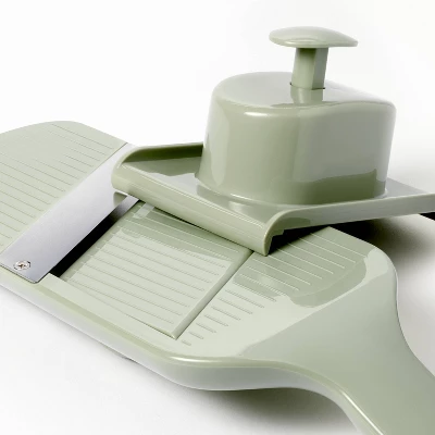 Hand Held Mandoline Green - Figmint™: Stainless Steel Cucumber Slicer, Dishwasher-Safe Kitchen Tool 4 Hand Held Mandoline Green - Figmint™: Stainless Steel Cucumber Slicer, Dishwasher-Safe Kitchen Tool - Image 2