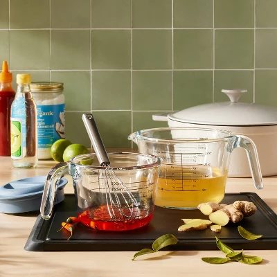 2 Cup Glass Measuring Cup With Lid Clear - Figmint™: Borosilicate, Dishwasher & Freezer Safe, Kitchen Essential 3 2 Cup Glass Measuring Cup With Lid Clear - Figmint™: Borosilicate, Dishwasher & Freezer Safe, Kitchen Essential