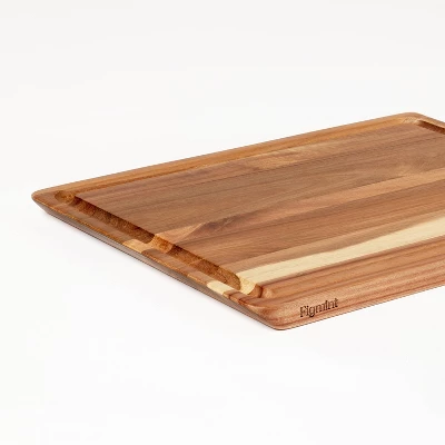 2pc Reversible Acacia Wood Cutting Board Set Natural - Figmint™: Charcuterie & Kitchen Boards With Juice Canal 5 2pc Reversible Acacia Wood Cutting Board Set Natural - Figmint™: Charcuterie & Kitchen Boards With Juice Canal - Image 3