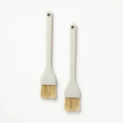 2pc Pastry Brush Set Light Gray - Figmint™: Cooking & Basting Brushes, Polypropylene, Hand Wash, 10.08" Length -Figmint GUEST 56c0a505 bfae 4a19 8567 b83f78d95de4