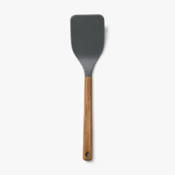 Acacia Wood/Nylon Solid Turner Gray - Figmint™: Kitchen Utensil, Hand Wash, 12.99" Length, Cooking Spatula -Figmint GUEST 594bde76 2be8 4679 a096 8cc8bc9abcf8