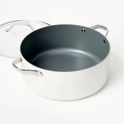 8qt Nonstick Ceramic Coated Aluminum Wide Stock Pot - Figmint™ 3 8qt Nonstick Ceramic Coated Aluminum Wide Stock Pot - Figmint™ - Image 2