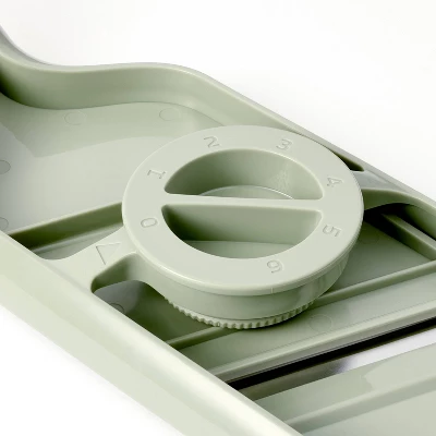 Hand Held Mandoline Green - Figmint™: Stainless Steel Cucumber Slicer, Dishwasher-Safe Kitchen Tool 5 Hand Held Mandoline Green - Figmint™: Stainless Steel Cucumber Slicer, Dishwasher-Safe Kitchen Tool - Image 3