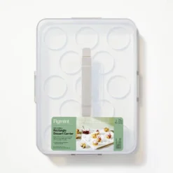 Silicone Rectangle Cupcake Carrier Clear/White/Gray - Figmint™ -Figmint GUEST 5e97e7c2 524c 43ab a66c ca7d2561dc0f