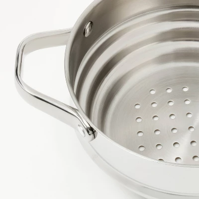 Stainless Steel Stock Pot Steamer Insert - Fits 1.5qt & 3qt Silver - Figmint™: Vegetable & Food Steamer Basket 4 Stainless Steel Stock Pot Steamer Insert - Fits 1.5qt & 3qt Silver - Figmint™: Vegetable & Food Steamer Basket - Image 2