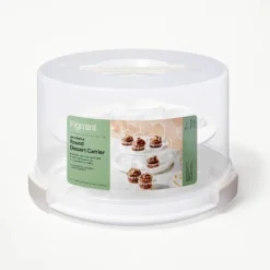 Round Cake Carrier White/Clear - Figmint™ -Figmint GUEST 75c1cff3 39c3 400c 8fa8 a69d45ce133e