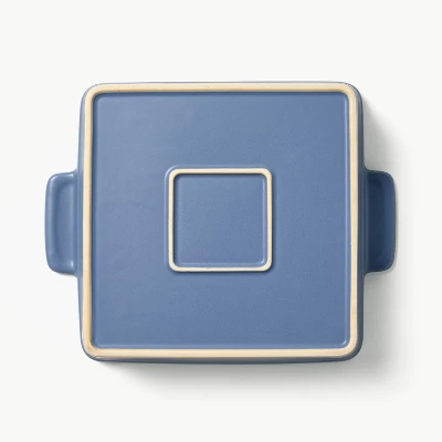 2pc Stoneware Square Baking Dish Set Blue - Figmint™: Bakeware Set, Dishwasher & Oven Safe, 2qt Capacity 5 2pc Stoneware Square Baking Dish Set Blue - Figmint™: Bakeware Set, Dishwasher & Oven Safe, 2qt Capacity - Image 3