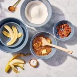 5pc Earthenware Ceramic Mixing Bowl Set - Figmintâ„¢