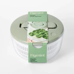 5qt Salad Spinner Clear - Figmint™: Large Strainer, ABS Material, Hand Wash, 3-Piece Set, 10.75" Width & Depth -Figmint GUEST 997419b8 bb62 47da 86ab ab9f1134d857