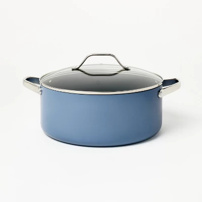 8qt Nonstick Ceramic Coated Aluminum Wide Stock Pot - Figmint™ 8 8qt Nonstick Ceramic Coated Aluminum Wide Stock Pot - Figmint™ - Image 7