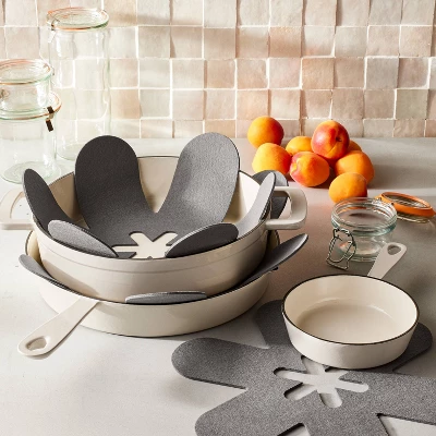 Felt Pan Protectors Gray - Figmint™ 3 Felt Pan Protectors Gray - Figmint™