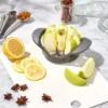 Apple Wedger Gray - Figmint™: Stainless Steel & Plastic, Dishwasher-Safe, 2-Piece Fruit Wedger, 1-Year Warranty -Figmint GUEST b56c19a9 5cf0 4d9b be3c 8b2ef5a6ec64