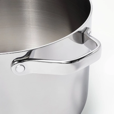8qt Stainless Steel Tall Stock Pot Silver - Figmint™ 5 8qt Stainless Steel Tall Stock Pot Silver - Figmint™ - Image 3