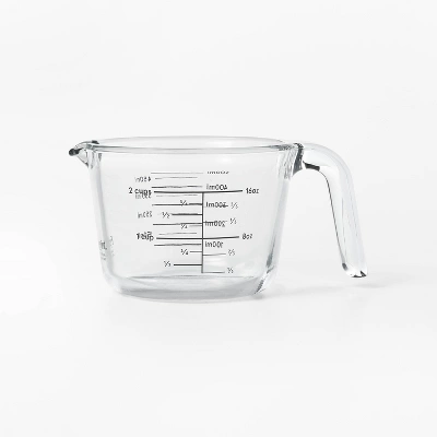 2 Cup Glass Measuring Cup Clear - Figmint™: Borosilicate, Microwave & Dishwasher Safe, 16oz Capacity 6 2 Cup Glass Measuring Cup Clear - Figmint™: Borosilicate, Microwave & Dishwasher Safe, 16oz Capacity - Image 4