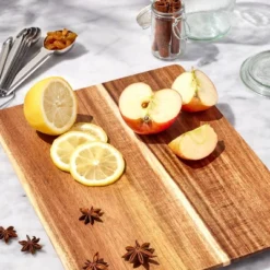 10"x13" Nonslip Acacia Wood Cutting Board Natural - Figmint™