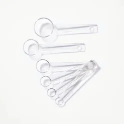 6pc Tritan Plastic Measuring Spoons Clear - Figmint™ -Figmint GUEST bc486dc5 a07a 44c2 9dd2 aa5f1d2d8439