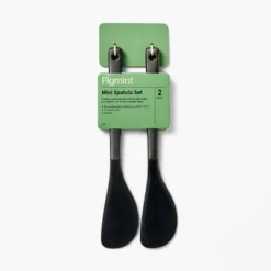 2pk Mini Spatula Set Matte Black - Figmint™: Stainless Steel Cookware Utensils, Dishwasher-Safe, Adult Kitchen Tools -Figmint GUEST bd6aec81 b0a4 4ee4 8470 efd1cd145a91