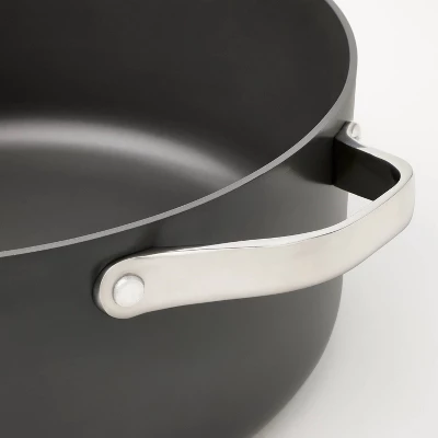 8qt Nonstick Hard Anodized Aluminum Stock Pot Dark Gray - Figmint™ 5 8qt Nonstick Hard Anodized Aluminum Stock Pot Dark Gray - Figmint™ - Image 3