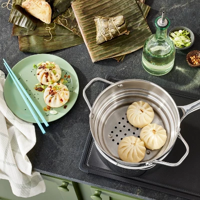 Stainless Steel Stock Pot Steamer Insert - Fits 1.5qt & 3qt Silver - Figmint™: Vegetable & Food Steamer Basket 3 Stainless Steel Stock Pot Steamer Insert - Fits 1.5qt & 3qt Silver - Figmint™: Vegetable & Food Steamer Basket