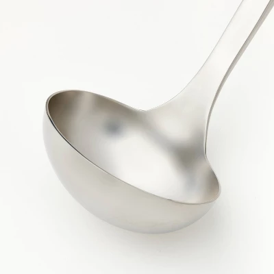 Stainless Steel Ladle Silver - Figmint™: Soup & Gravy Ladle Spoon, Dishwasher-Safe, 11.38" Length, 0.17 Volume Capacity 4 Stainless Steel Ladle Silver - Figmint™: Soup & Gravy Ladle Spoon, Dishwasher-Safe, 11.38" Length, 0.17 Volume Capacity - Image 2