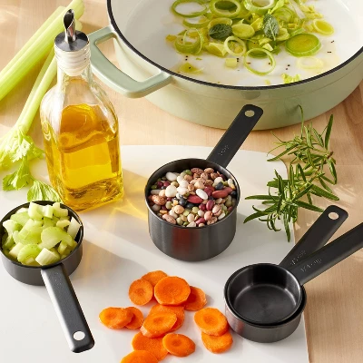 4pc Stainless Steel Measuring Cups - Figmint™ 3 4pc Stainless Steel Measuring Cups - Figmint™