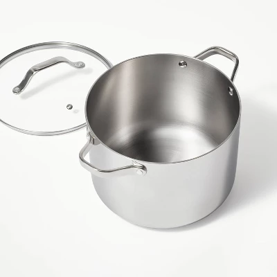 8qt Stainless Steel Tall Stock Pot Silver - Figmint™ 4 8qt Stainless Steel Tall Stock Pot Silver - Figmint™ - Image 2