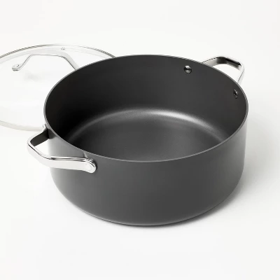8qt Nonstick Hard Anodized Aluminum Stock Pot Dark Gray - Figmint™ 4 8qt Nonstick Hard Anodized Aluminum Stock Pot Dark Gray - Figmint™ - Image 2