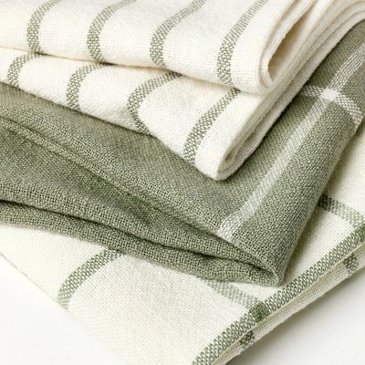 3pk Kitchen Towels Sage Green - Figmint™ 4 3pk Kitchen Towels Sage Green - Figmint™ - Image 2